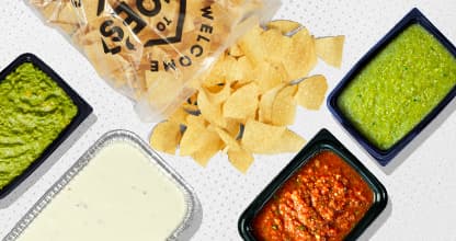 Moe's chips, queso, salsa, and dips for Gainesville catering orders